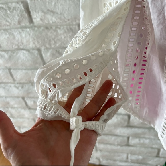 ASTR The Label White Lace off the shoulder Blouse T-30 - Picture 4 of 4